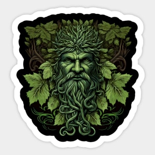 Jack Of The Wood Traditional Pagan Celtic Greenman Sticker